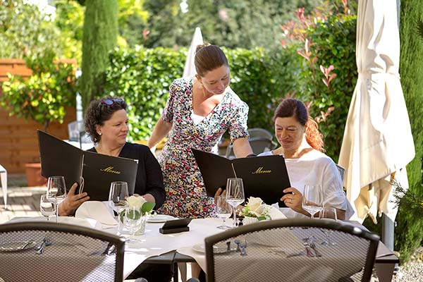 When the weather is nice our garden terrace tempts you